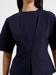 French Connection Blue Pearl Top - Image 3 of 4