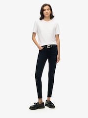 Superdry Blue/Black Vintage Mid Rise Skinny Jeans - Image 1 of 7