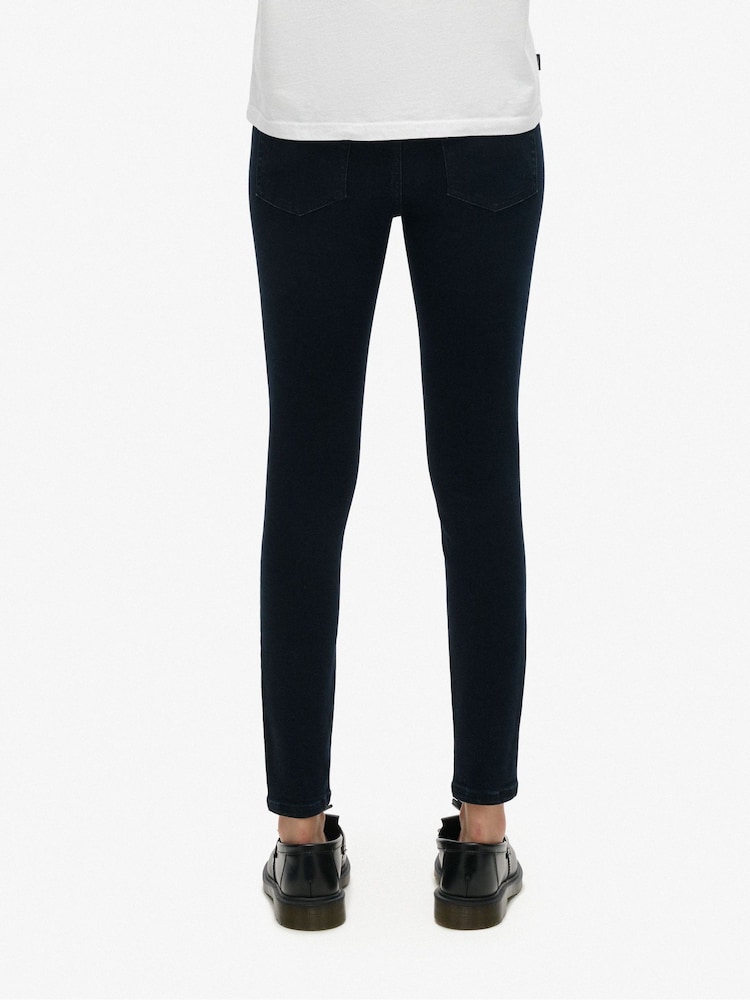 Blauschwarz - Superdry, Vintage, Skinny-Jeans mit mittelhohem Bund - Image 3 of 7