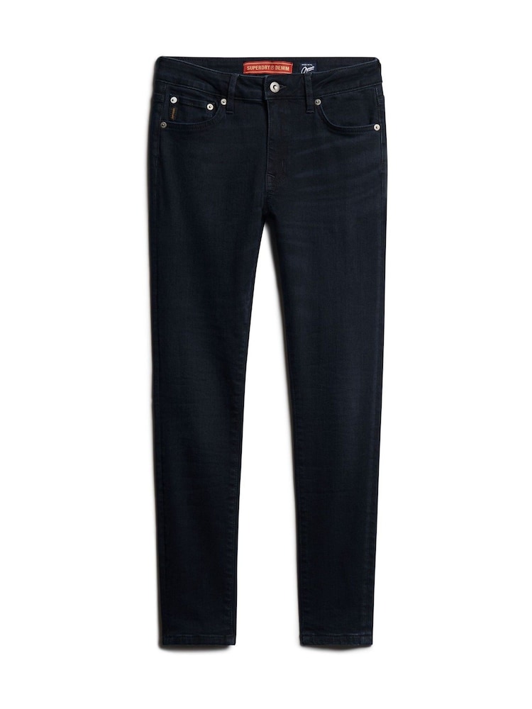 Blauschwarz - Superdry, Vintage, Skinny-Jeans mit mittelhohem Bund - Image 5 of 7