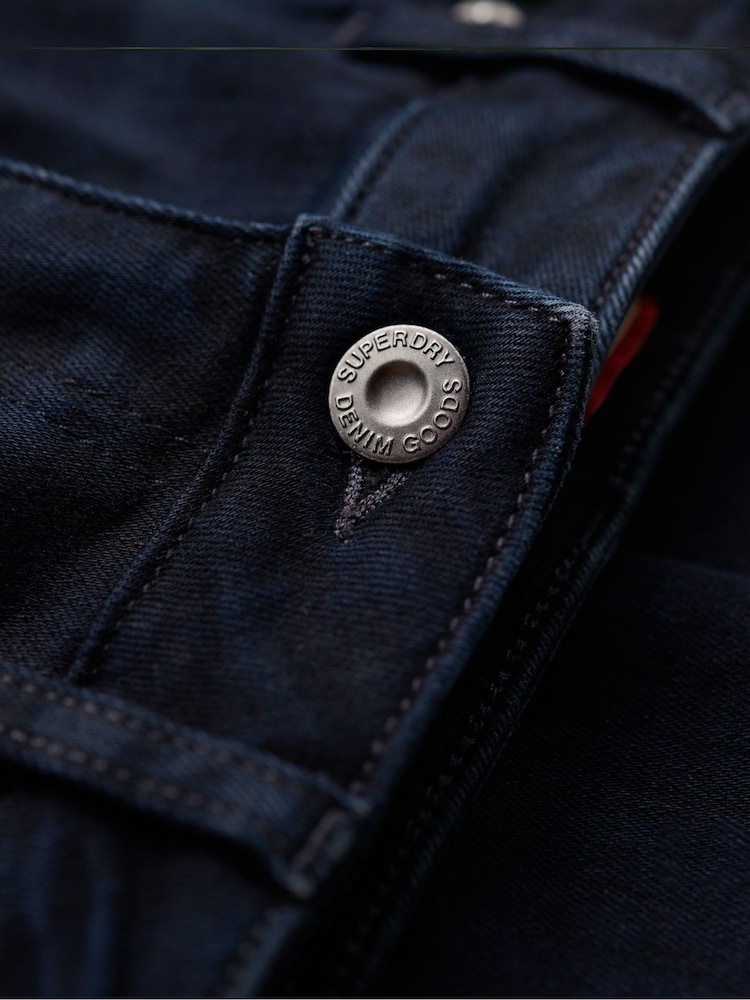 Superdry Blue/Black Vintage Mid Rise Skinny Jeans - Image 7 of 7