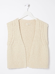 FatFace Natural Knitted Waistcoat - Image 5 of 5