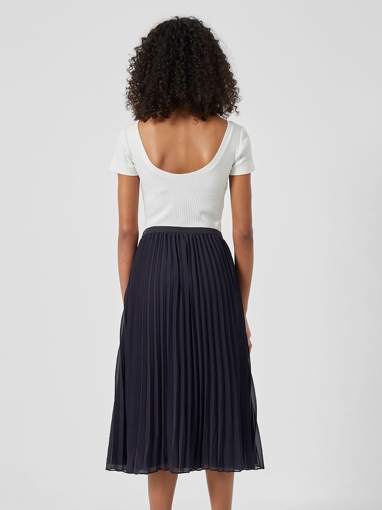 French Connection Black Pleated Solid Skirt - Image 2 of 3