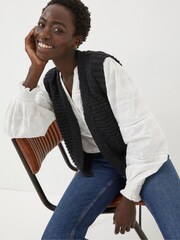 FatFace Black Knitted Waistcoat - Image 3 of 5
