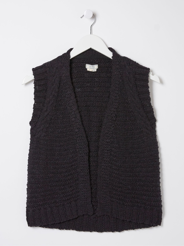 FatFace Black Knitted Waistcoat - Image 5 of 5 FatFace Black Knitted Waistcoat - Image 5 of 5