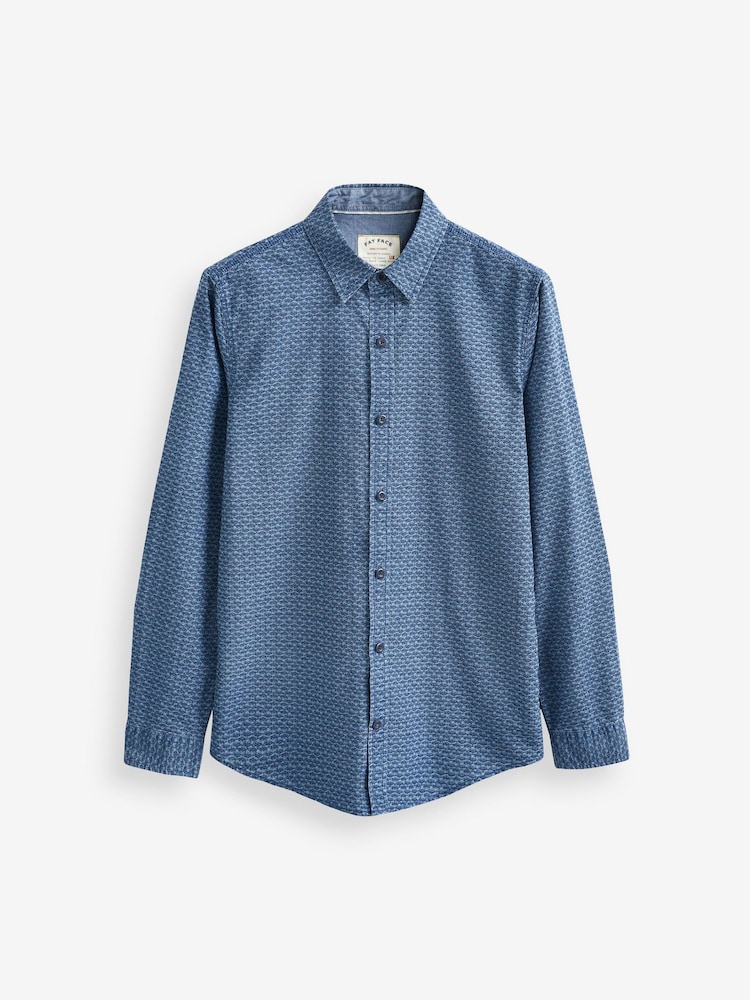 FatFace Blue Fanmore Print Shirt - Image 4 of 4