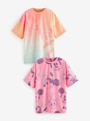 Pink/Orange Minnie Mouse License Nightie 2 Pack (2-14yrs) - Image 4 of 8