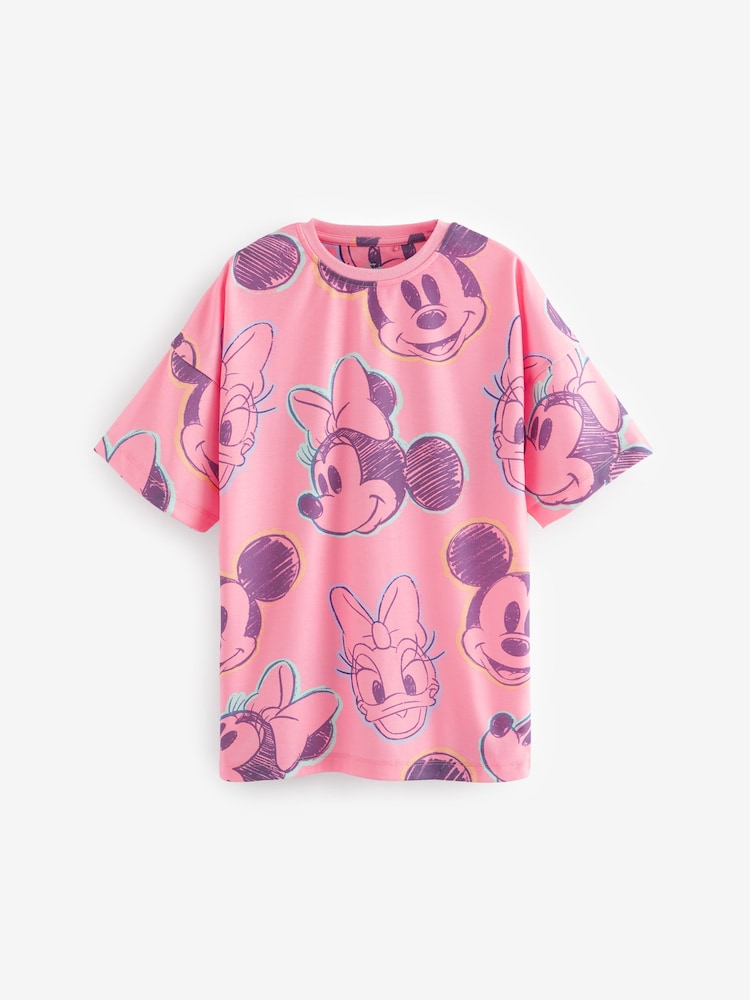 Pink/Orange Minnie Mouse License Nightie 2 Pack (2-14yrs) - Image 5 of 8