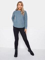 M&Co Blue Slash Neck Jumper - Image 3 of 4