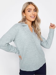 Blau - M&Co V-Neck Polo Jumper - Bild 1 von 4
