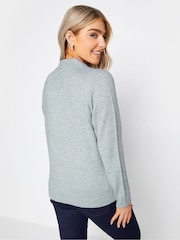 Blau - M&Co V-Neck Polo Jumper - Bild 3 von 4