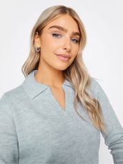 Blau - M&Co V-Neck Polo Jumper - Bild 4 von 4