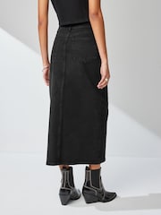 Black Denim Maxi Skirt - Image 2 of 6
