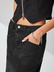 Black Denim Maxi Skirt - Image 3 of 6