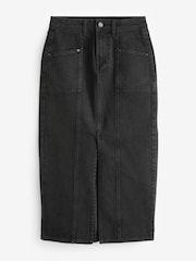 Black Denim Maxi Skirt - Image 5 of 6