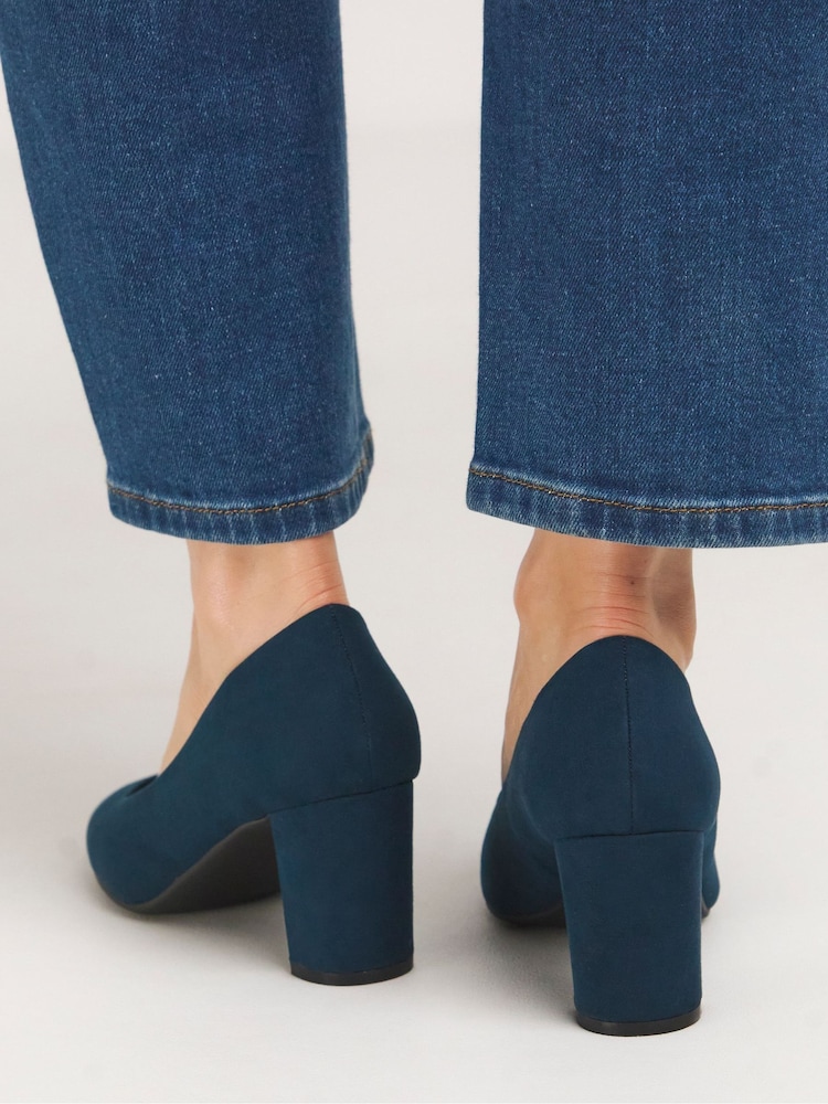 JD Williams Blue Super Comfort Flexible Court Shoes In Extra Wide Fit - Image 2 of 6