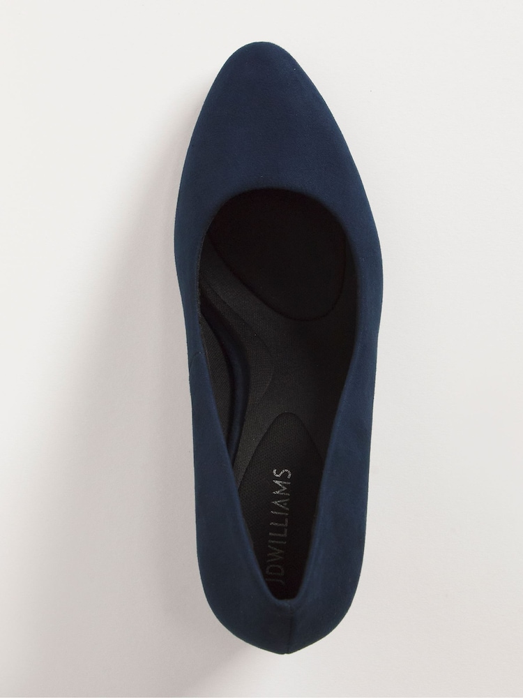 JD Williams Blue Super Comfort Flexible Court Shoes In Extra Wide Fit - Image 6 of 6