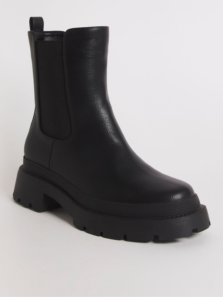 Simply Be Chunky Chelsea Botine în Extra lat - Image 2 of 4
