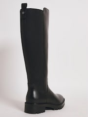 Simply Be Black Regular/Wide Fit Classic Stretch Back Knee High Boots - Image 3 of 3