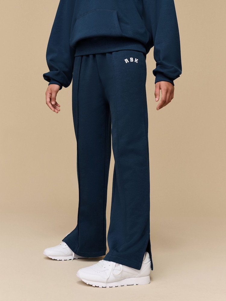 Reebok Girls Navy Varsity Wide Leg Joggers - Image 1 of 8
