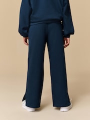 Reebok Girls Navy Varsity Wide Leg Joggers - Image 2 of 8