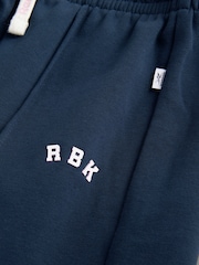 Reebok Girls Navy Varsity Wide Leg Joggers - Image 8 of 8