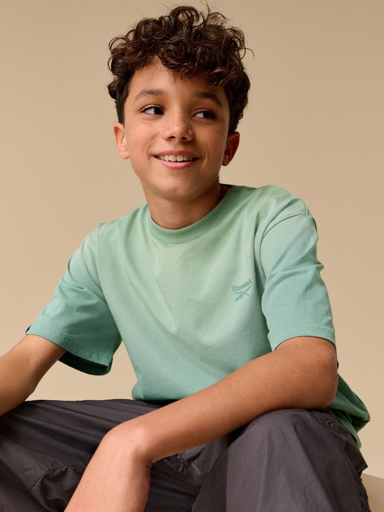 Reebok Boys Oversized 100% Cotton Logo T-Shirt - Image 2 of 10