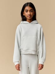 Reebok Girls Oversized 100% Cotton Cropped Hoodie - Image 1 of 9