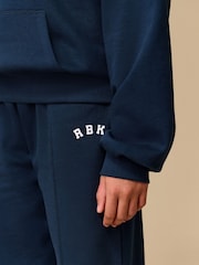 Reebok Girls Oversized Navy Varsity Hoodie - Image 5 of 9