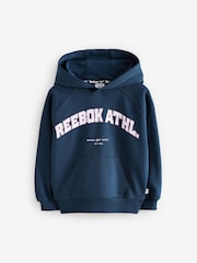 Reebok Girls Oversized Navy Varsity Hoodie - Image 6 of 9