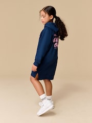 Reebok Girls Navy Graphic Hoodie Dress - Image 3 of 10