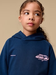 Reebok Girls Navy Graphic Hoodie Dress - Image 4 of 10