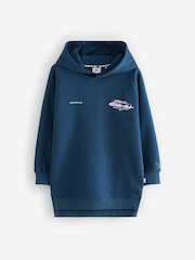 Reebok Girls Navy Graphic Hoodie Dress - Image 7 of 10