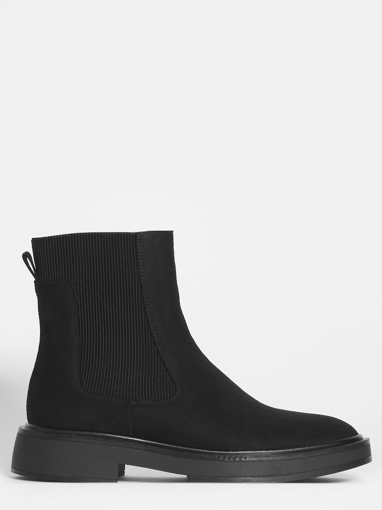 Simply Be Black Regular/Wide Fit Ankle Classic Flat Chelsea Boots - Image 1 of 4