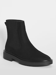Simply Be Black Regular/Wide Fit Ankle Classic Flat Chelsea Boots - Image 2 of 4