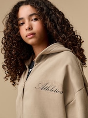 Reebok Girls Oversized Stone 100% Cotton Zip Through Hoodie - Image 3 of 9