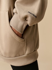Reebok Girls Oversized Stone 100% Cotton Zip Through Hoodie - Image 3 of 8