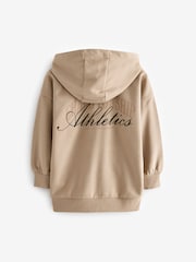 Reebok Girls Oversized Stone 100% Cotton Zip Through Hoodie - Image 6 of 8