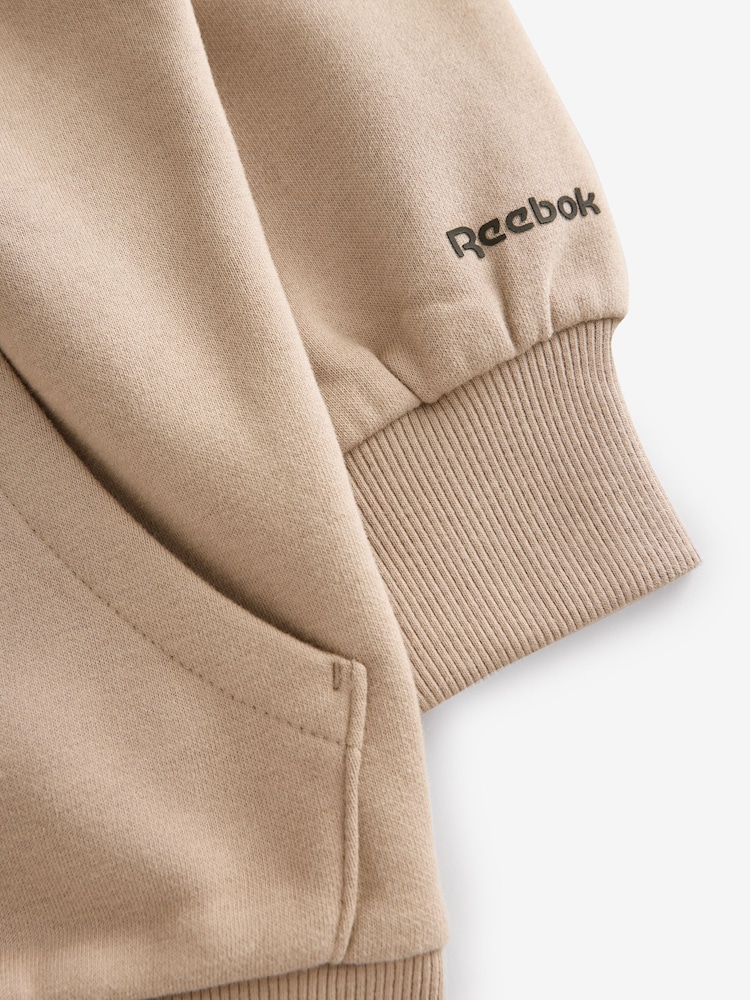 Reebok Girls Oversized Stone 100% Cotton Zip Through Hoodie - Image 8 of 8