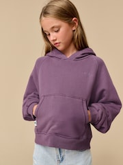 Reebok Girls Oversized 100% Cotton Cropped Hoodie - Image 1 of 11