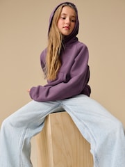 Reebok Girls Oversized 100% Cotton Cropped Hoodie - Image 3 of 11