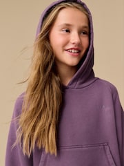 Reebok Girls Oversized 100% Cotton Cropped Hoodie - Image 5 of 11