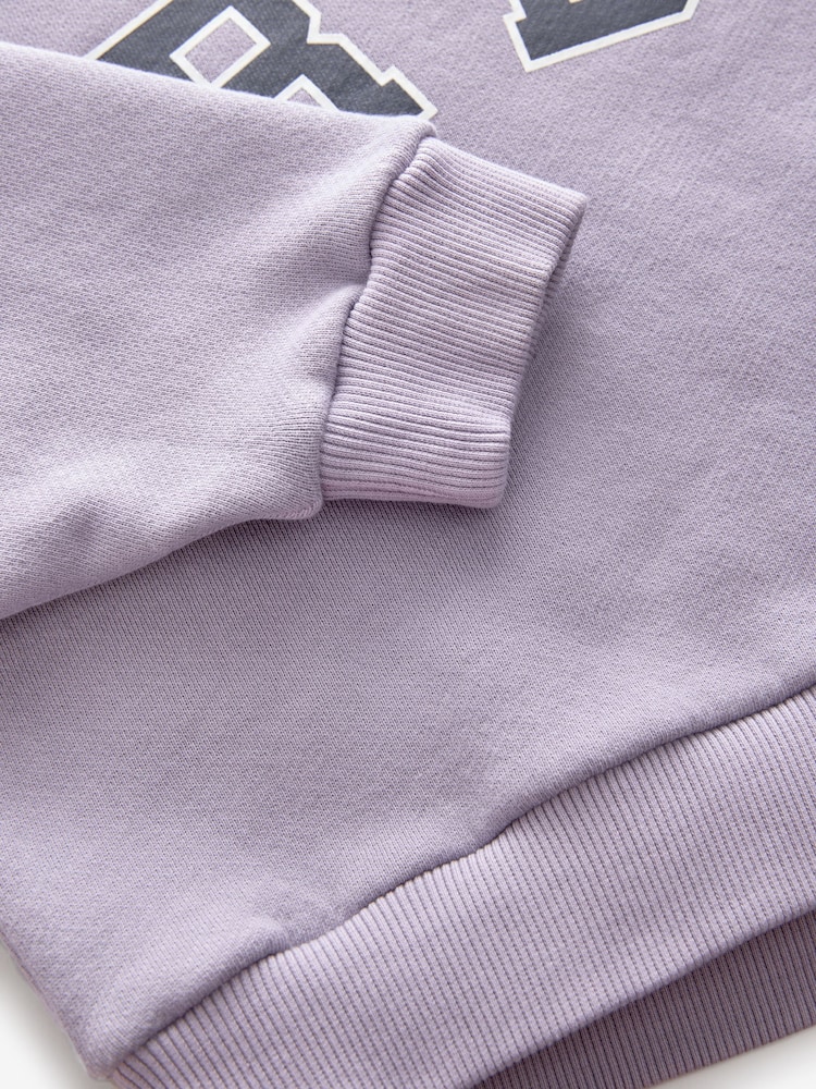 Reebok Oversized Washed Lilac Purple 100% Cotton Cropped Logo Sweatshirt - Image 8 of 8 Reebok Oversized Washed Lilac Purple 100% Cotton Cropped Logo Sweatshirt - Image 8 of 8