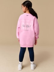Reebok Girls Pink Graphic Sweatshirt And Leggings Set - Image 2 of 9