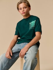 Reebok Boys Oversized 100% Cotton Graphic T-Shirt - Image 1 of 4