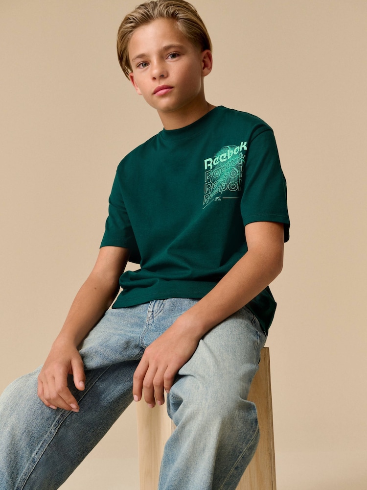 Reebok Boys Oversized 100% Cotton Graphic T-Shirt - Image 1 of 4