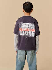Reebok Boys Oversized Graphic Skater Long Sleeve T-Shirt - Image 2 of 9