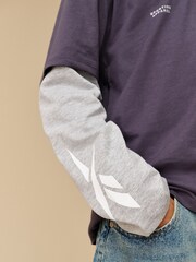 Reebok Boys Oversized Graphic Skater Long Sleeve T-Shirt - Image 5 of 9