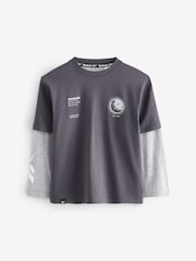 Reebok Boys Oversized Graphic Skater Long Sleeve T-Shirt - Image 7 of 9