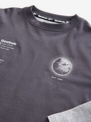 Reebok Boys Oversized Graphic Skater Long Sleeve T-Shirt - Image 9 of 9